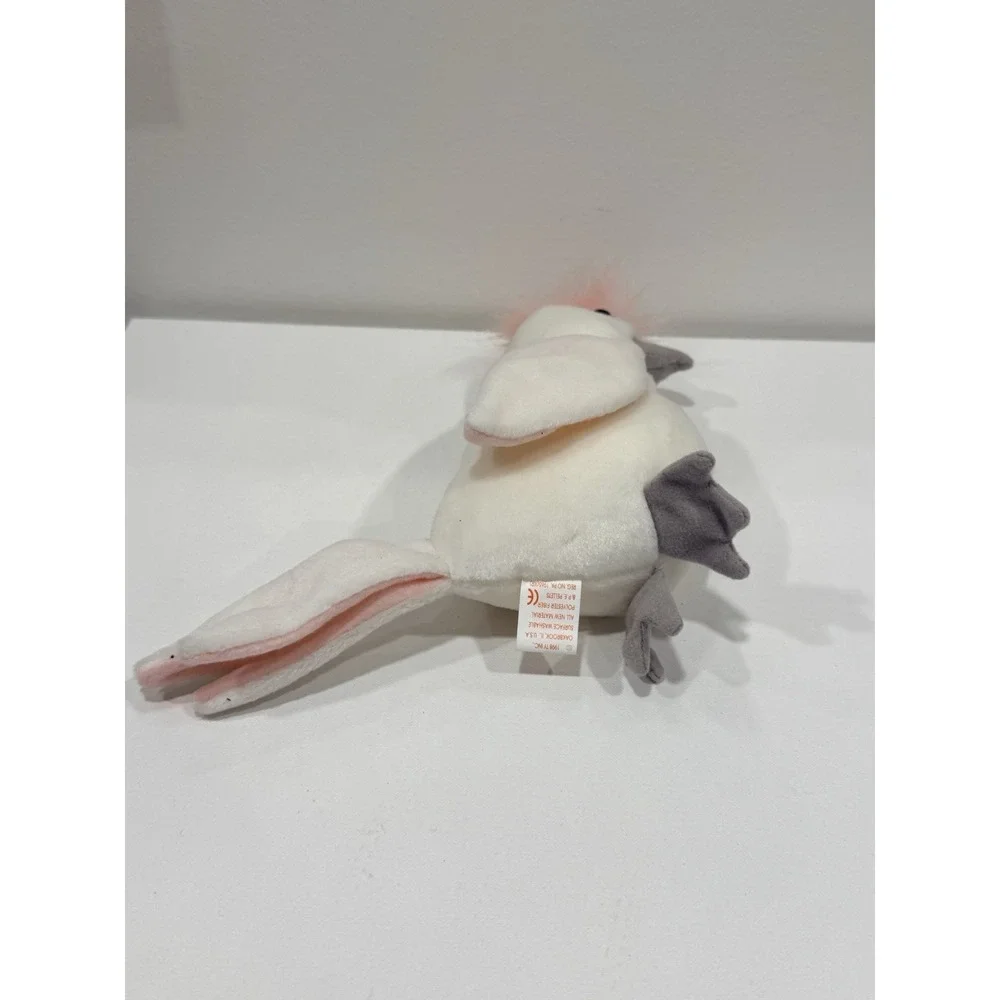Ty Beanie Babies Kuku Cockatoo Bird With Tags *RARE ERRORS*